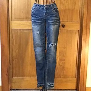 Blue Ripped Skinny Jeans